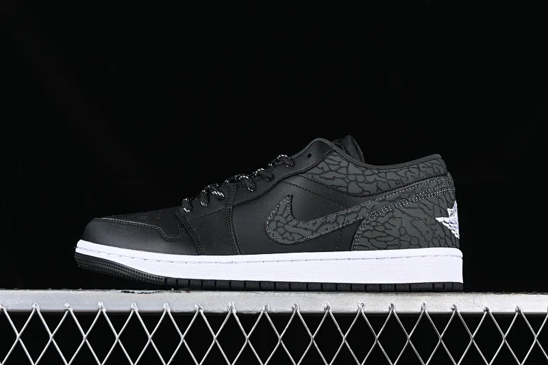 All categories Air Jordan Jordan series basketball shoes Air Jordan 1 Low Air Jordan 1 Low AJ1 Joe 1 all black burst pattern low-top cultural casual sneakers FB9907-001